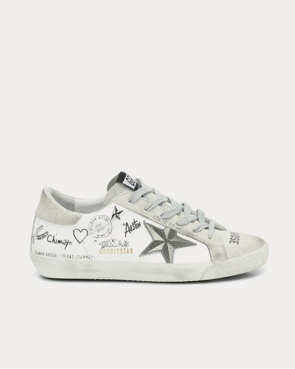 Superstar leather Star White  Low Top Sneakers
