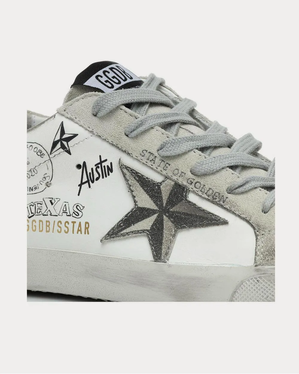 Superstar leather Star White  Low Top Sneakers