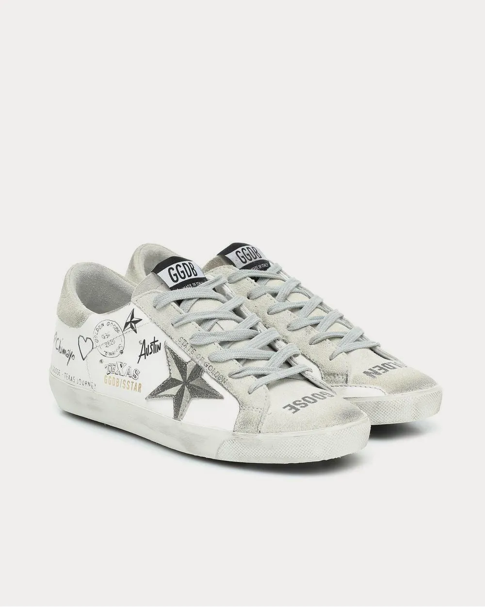 Superstar leather Star White  Low Top Sneakers
