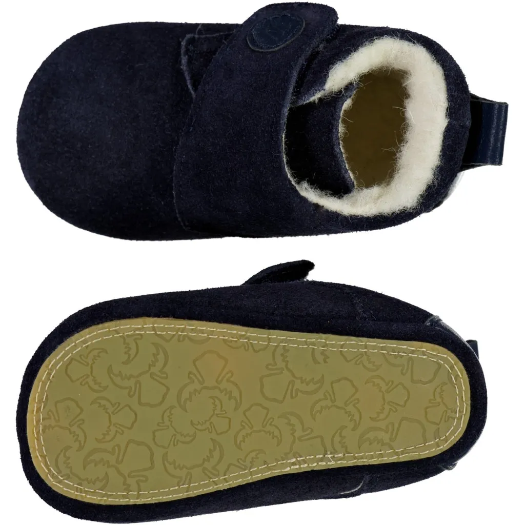 Taj Wool Indoor Shoe - navy
