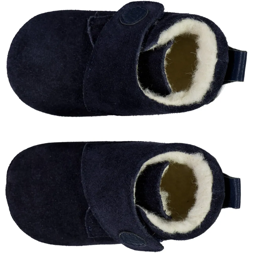 Taj Wool Indoor Shoe - navy