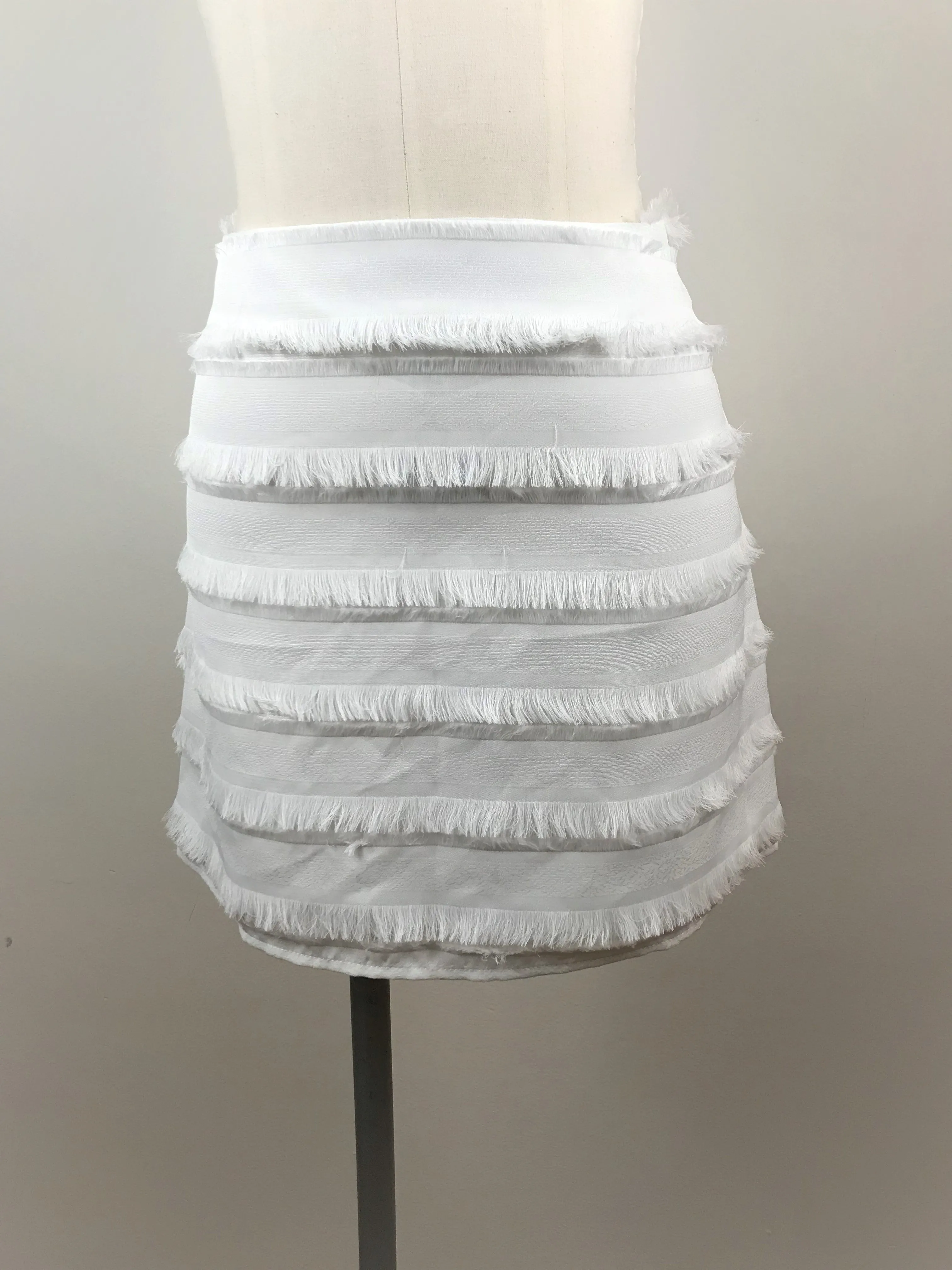 Textured Eyelash Fringe Mini Skirt