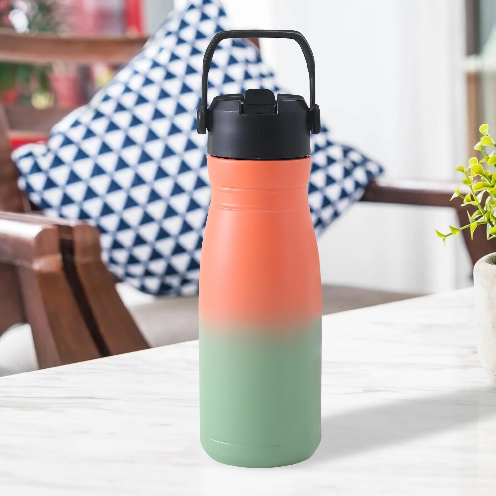 The Better Home Insulated Flask Water Bottle for Kids School (780ml) | Hot and Cold Water Bottle | Leakproof Thermosteel Water Bottle for Office/Gym/Travel | Handle| Sipper Bottle for Adults| Orange