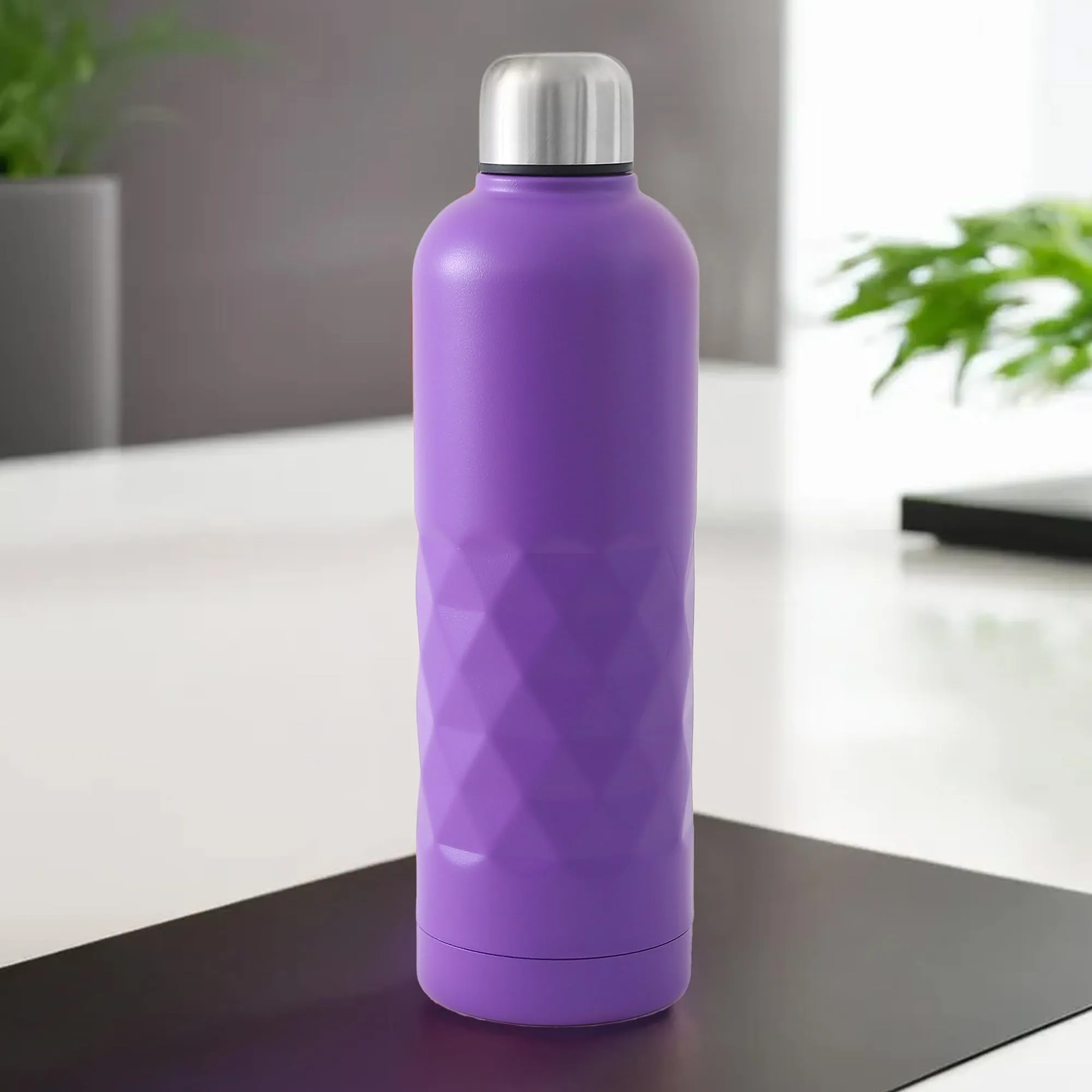 The Better Home Insulated Thermosteel Bottle 750ml | Small Flask Water Bottle for Kids School | Hot and Cold Water Bottle | Gym Bottles for Men/Women | Leakproof Screw Cap | (Purple)