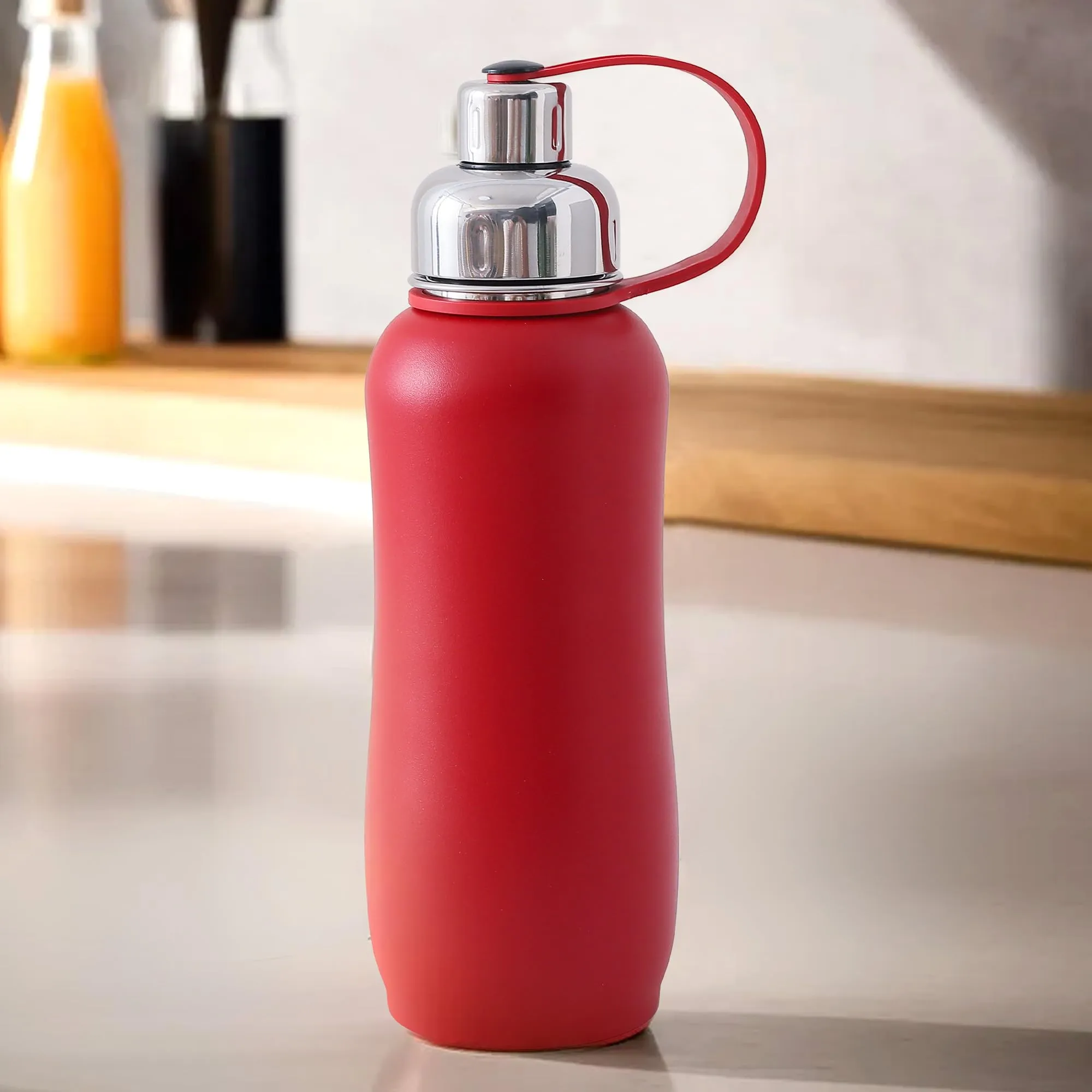 The Better Home Insulated Thermosteel Bottle 750ml | Small Flask Water Bottle for Kids School | Hot and Cold Water Bottle | Gym Bottles for Men/Women | Multi-Opening Cap | Gifting Items (Red)