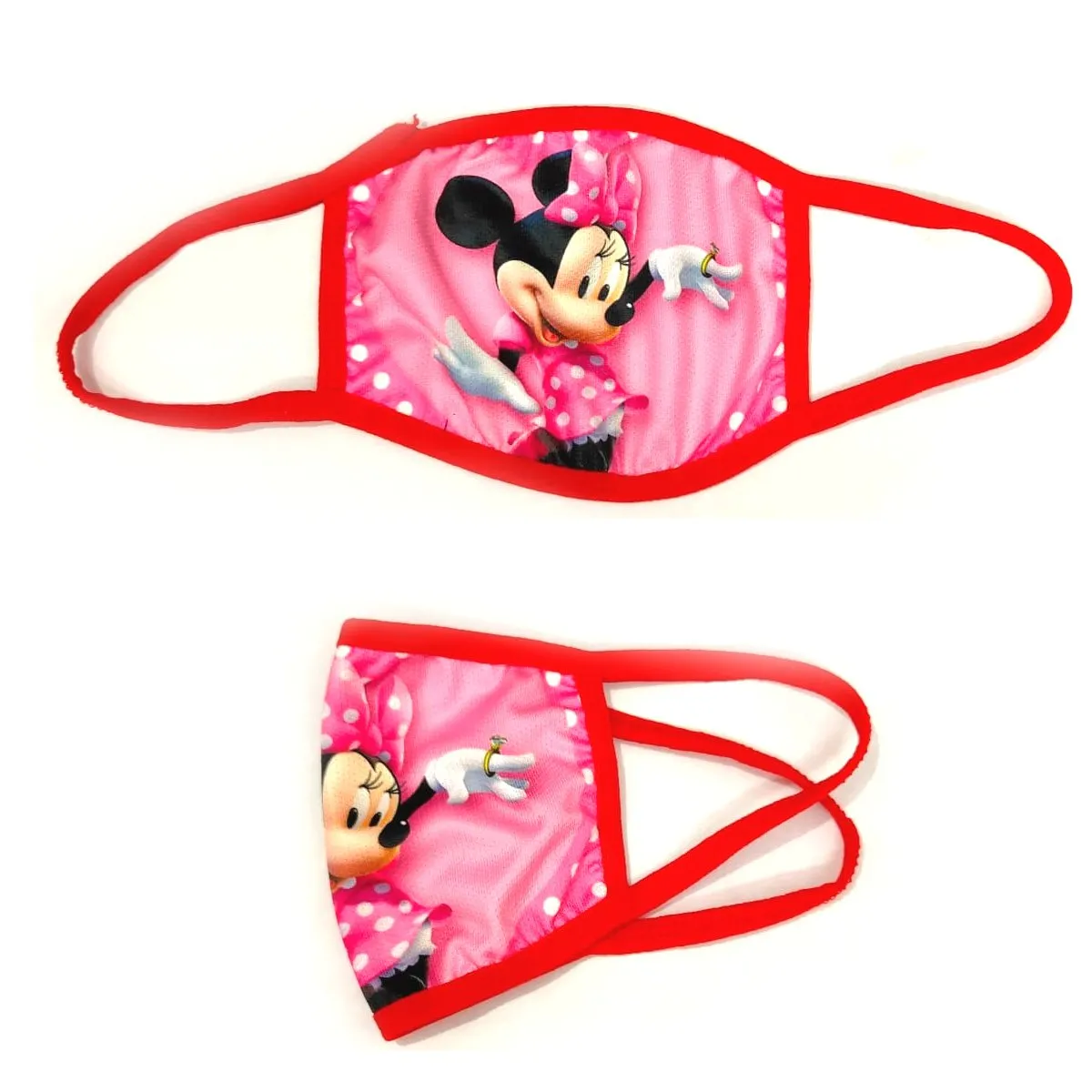 Two Layer Washable Anti-Pollution & Dust Protect Face Mask for Girls With Cartoon Printed - (Pack Of 2 Mask) Assorted Print
