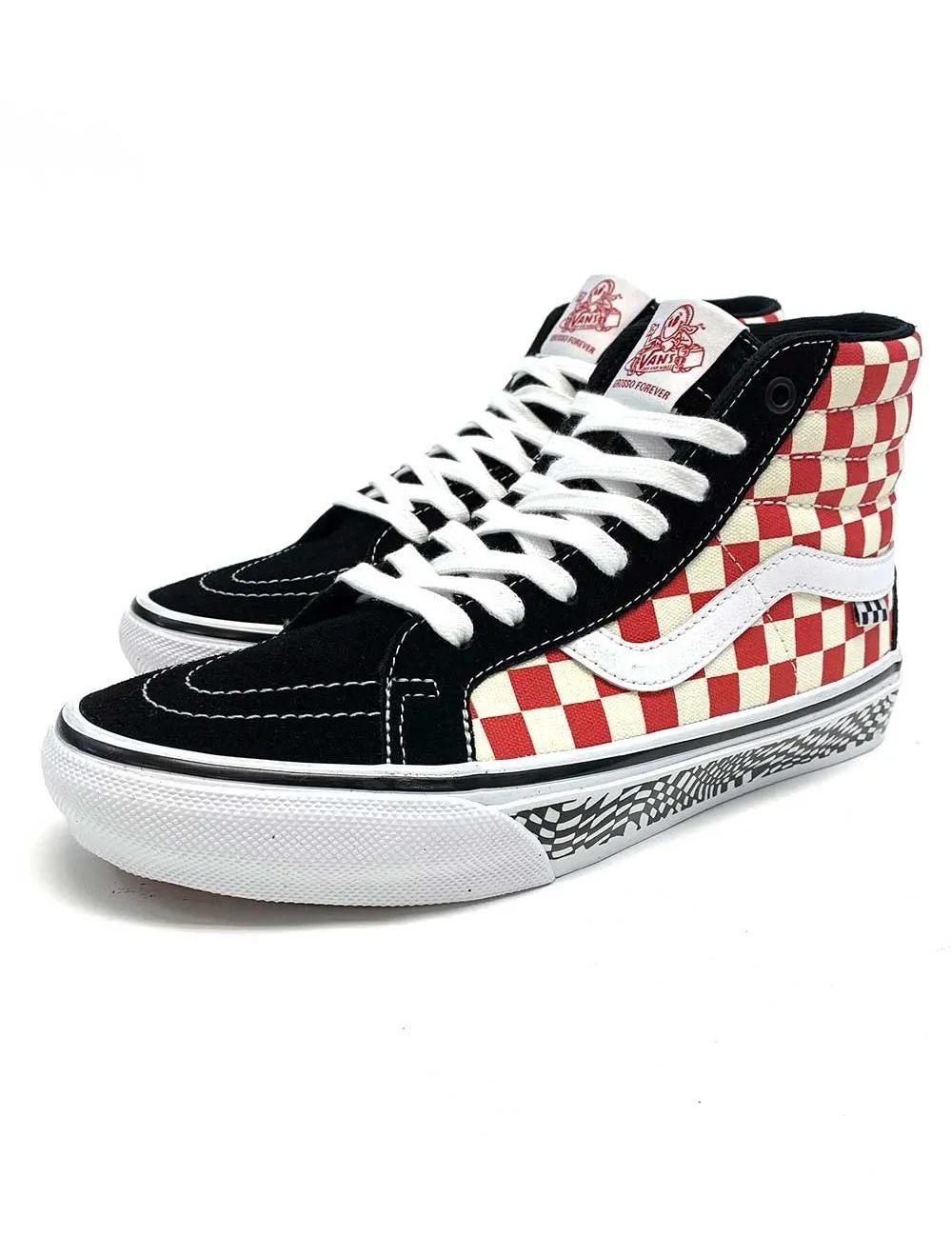 VANS SKATE SK8-HI REISSUE GROSSO '84 RED CHECKER
