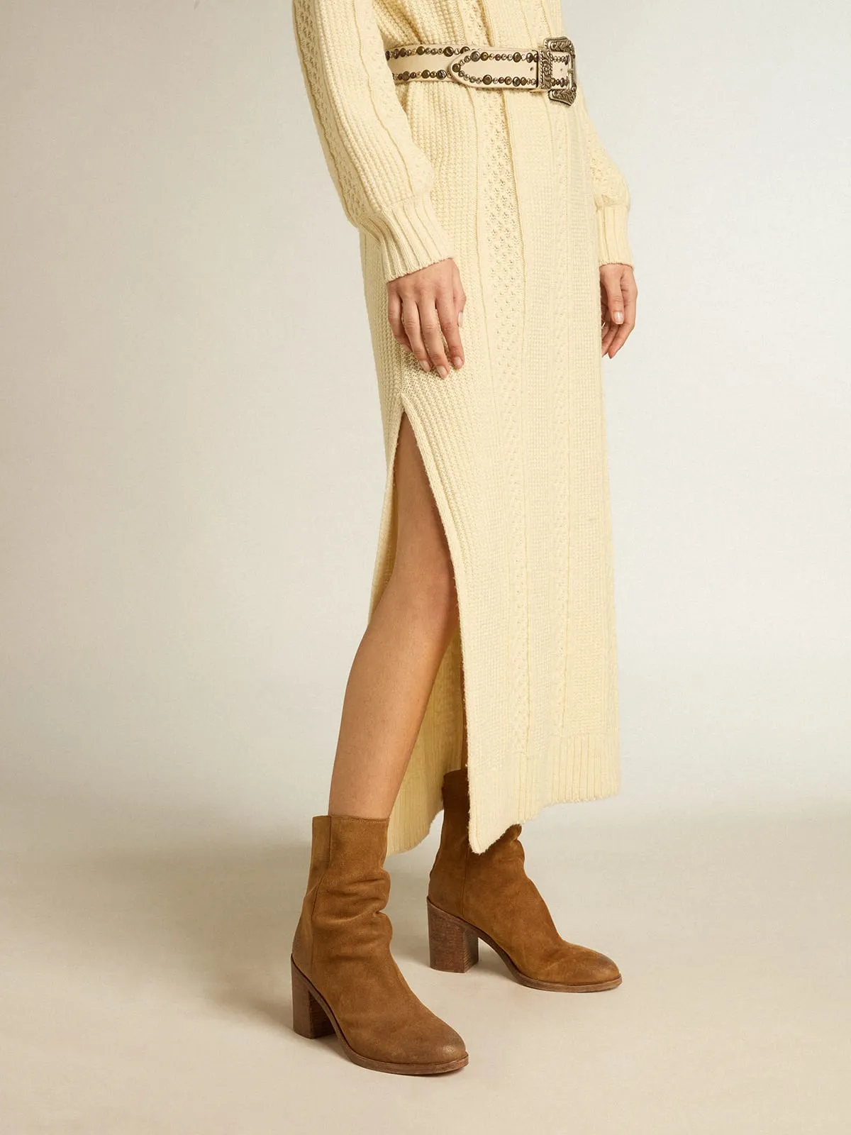 Vivienne Ankle Boots Cognac Suede