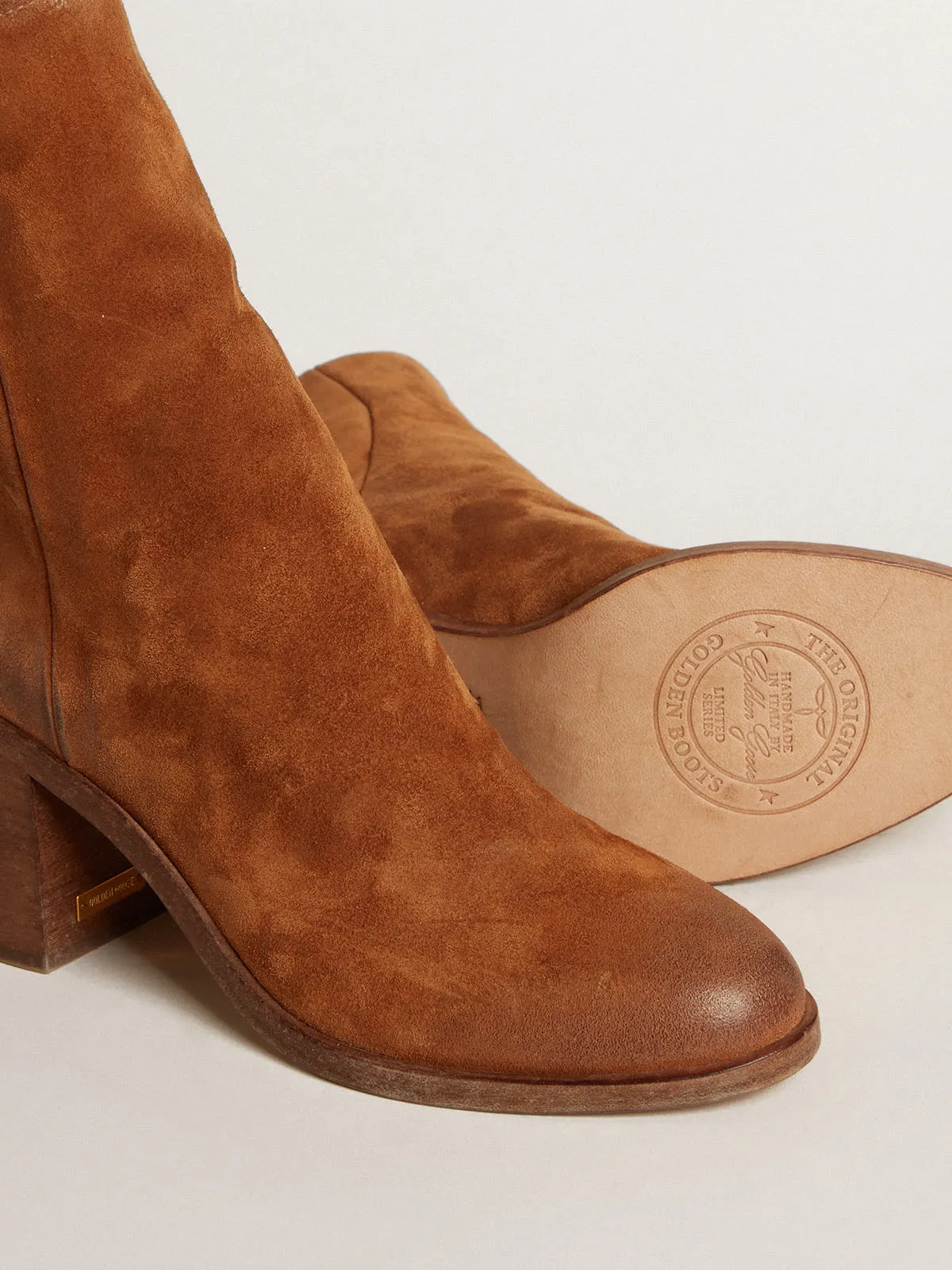 Vivienne Ankle Boots Cognac Suede