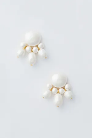 White Maggie Earrings