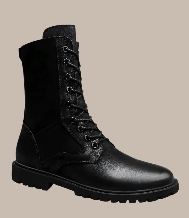Winter High Leather Combat Tactical Shoes