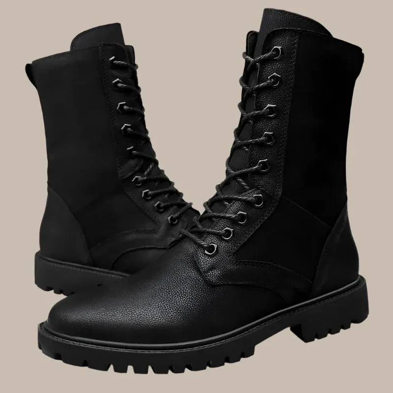 Winter High Leather Combat Tactical Shoes