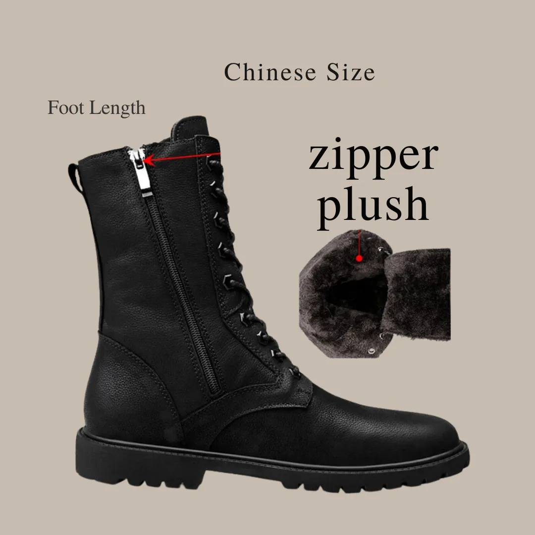 Winter High Leather Combat Tactical Shoes