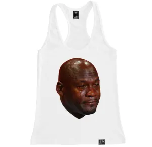 Women's MJ CRYING FACE Racerback Tank Top