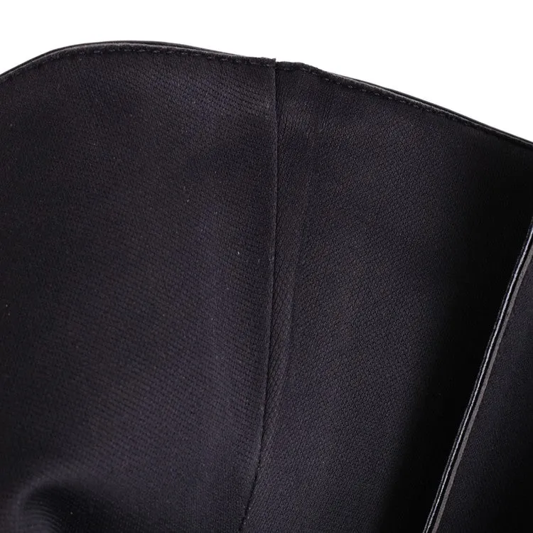 Women's Pu Leather Side Zippers Chunky Heel Platform Over the Knee Boots