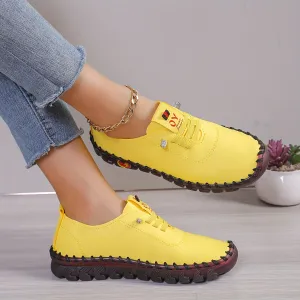 Women's Yellow SlipOn Sneakers Comfy NonSlip For Summer And AllSeasons
