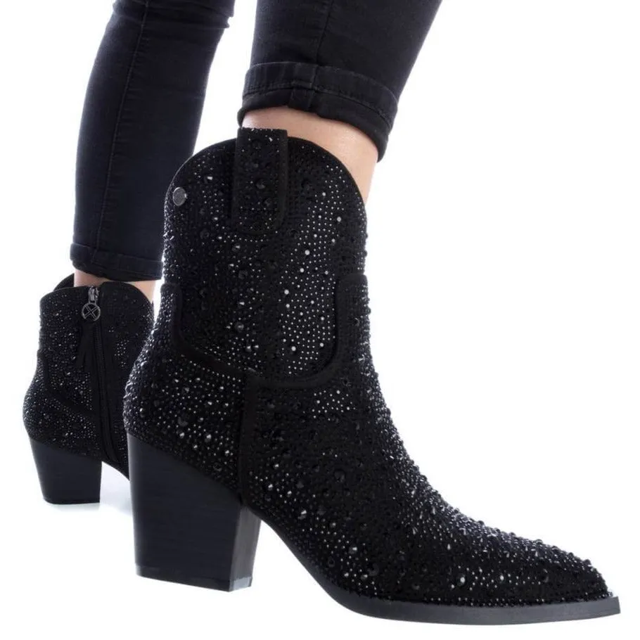 XTI Black Sparkly Western Boots