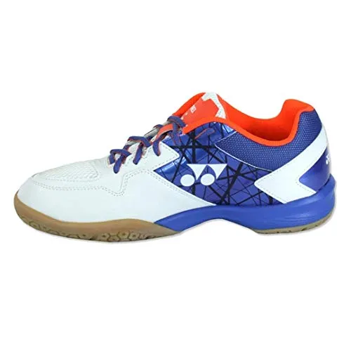 YONEX White/Blue SHB 48EX Non Marking Power Cushion Badminton Shoes, 8 UK - 2019 Limited Edition