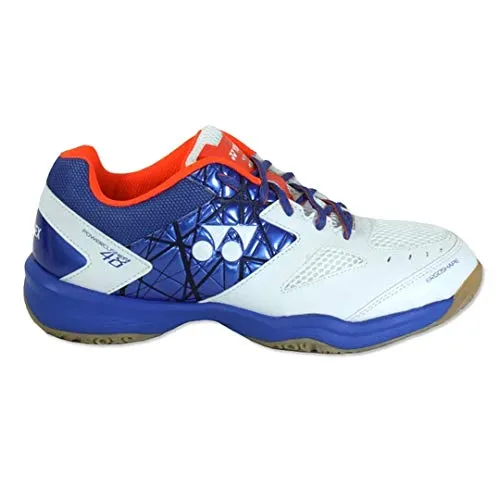 YONEX White/Blue SHB 48EX Non Marking Power Cushion Badminton Shoes, 8 UK - 2019 Limited Edition
