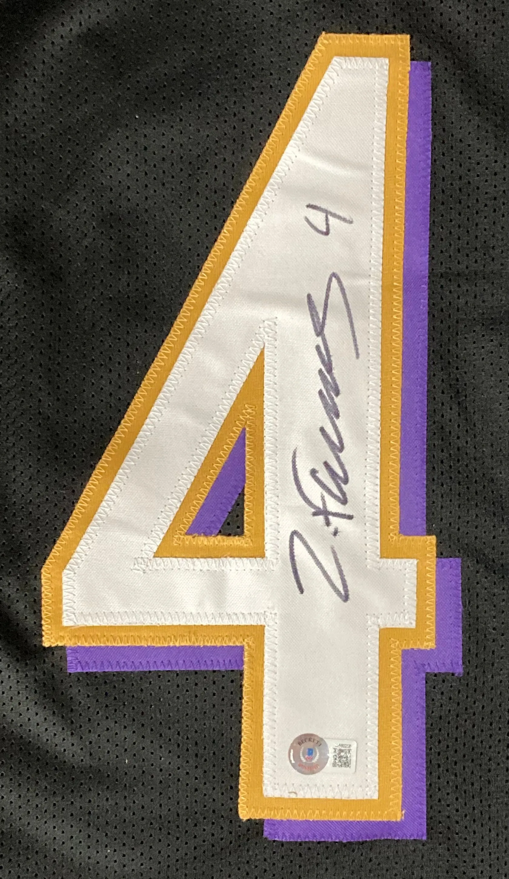 Zay Flowers Baltimore Signed Black Football Jersey BAS